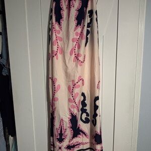 SHEIN Pink and Black Patterned Dress
